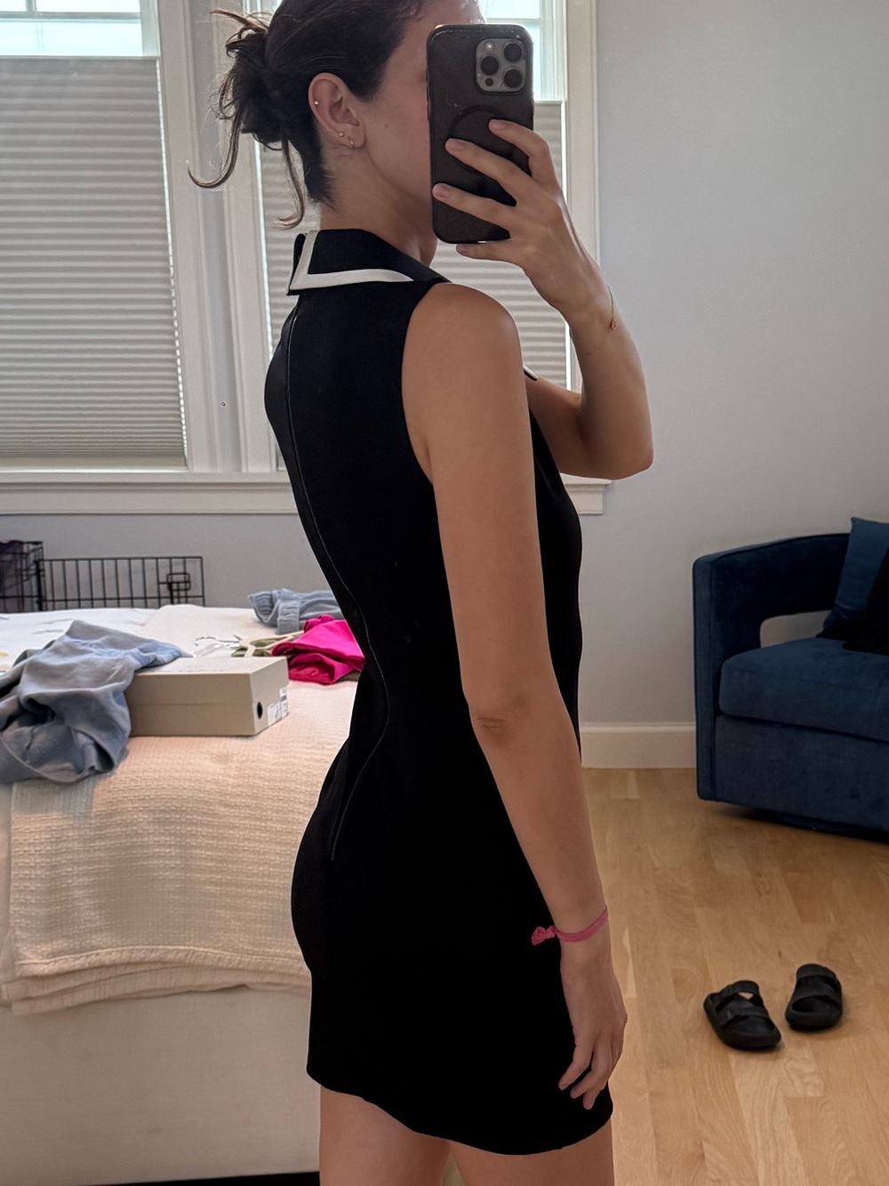 Alice + Olivia Wynell Tipped Collar Minidress - Picture 5 of 11